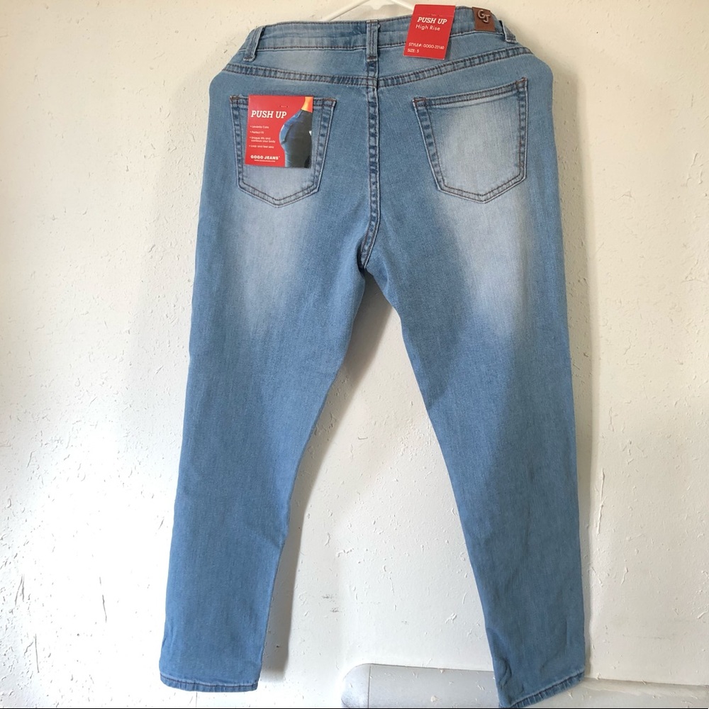 NWT Gogo Jeans Denim High Rise Ankle Pants Sz 5 - Picture 6 of 8